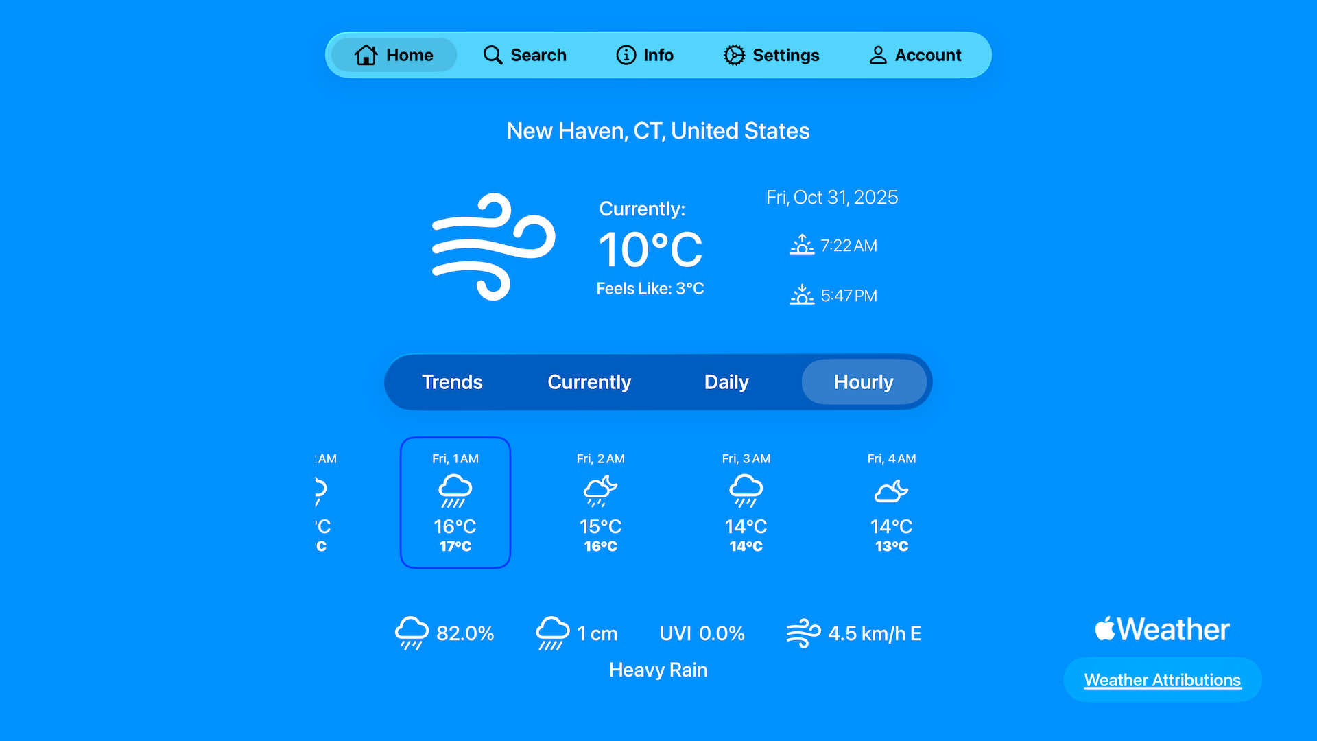 Main View Hourly Weather